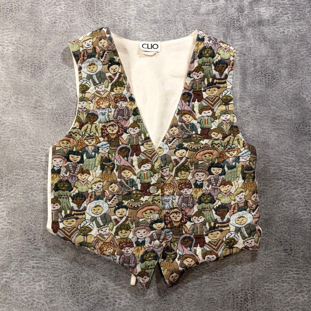 Vintage Little Humans Tapestry Vest